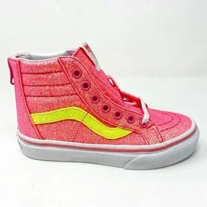 Vans Sk8 Hi Pink Sparkly Vans Toddler Vans Shoes Vans Sk8 Hi Zip